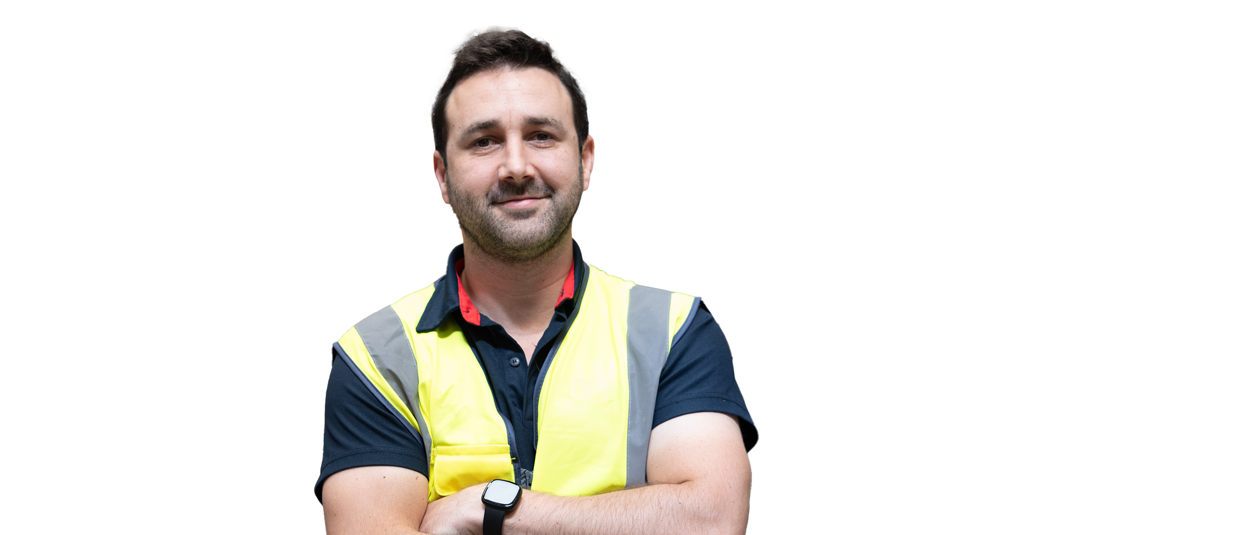 Man wearing high vis jacket