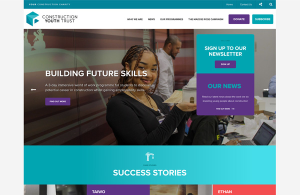 Construction Youth homepage
